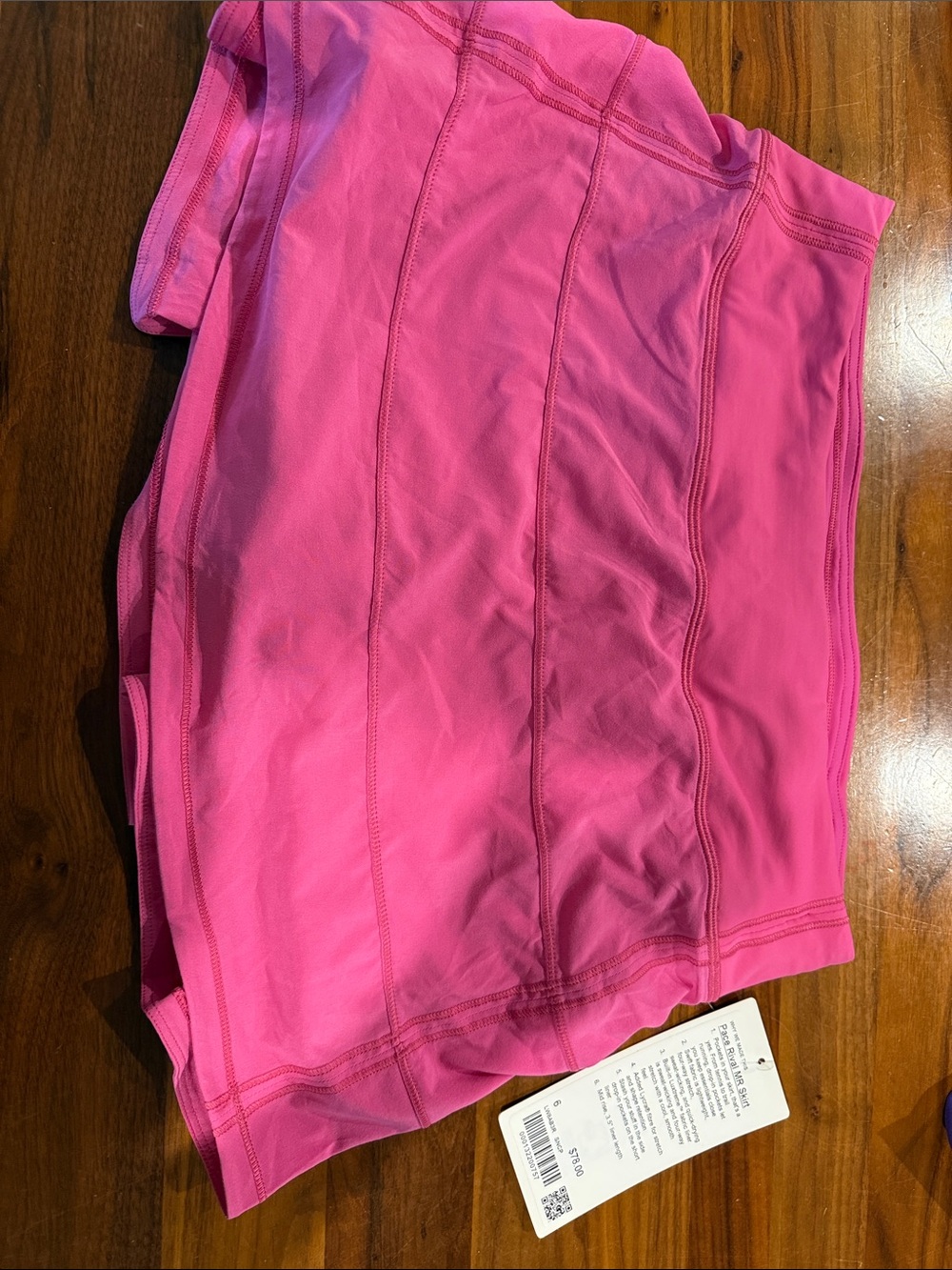 BNWT Lululemon size 6 Pink Pace Rival MR Skirt